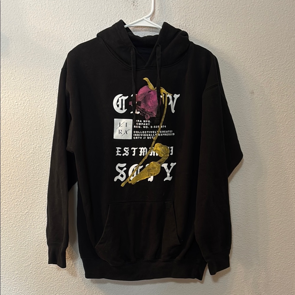 Lira Black Graphic Hoodie